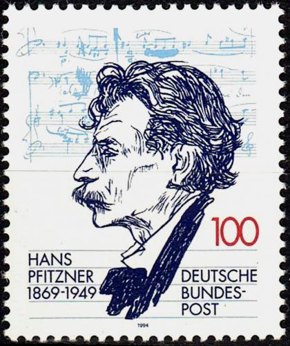 Potov znmka Nemecko 1994 Hans Pfitzner, skladatel Mi# 1736 - zvi obrzok