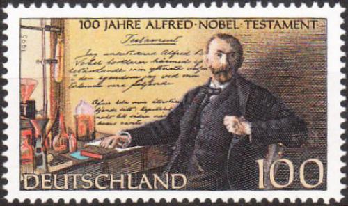 Potov znmka Nemecko 1995 Alfred Nobel Mi# 1828 - zvi obrzok