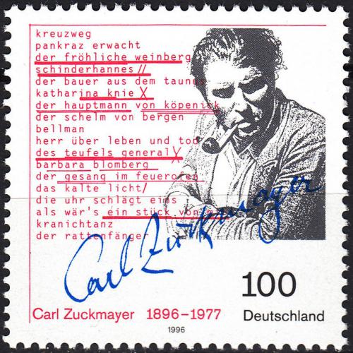 Potov znmka Nemecko 1996 Carl Zuckmayer Mi# 1893 - zvi obrzok