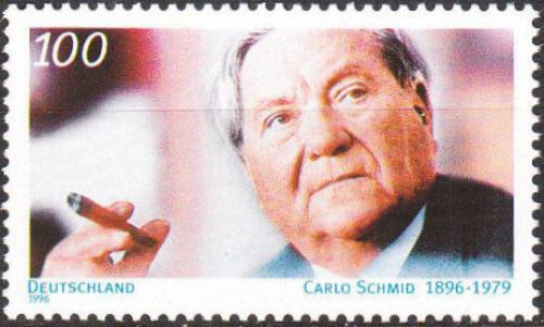 Potov znmka Nemecko 1996 Carlo Schmid, spisovatel a vdec Mi# 1894 - zvi obrzok