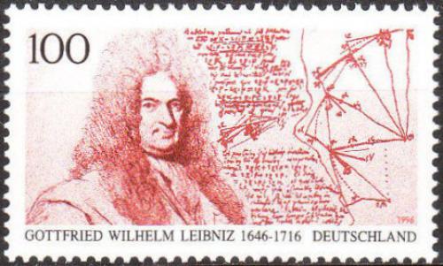 Potov znmka Nemecko 1996 Gottfried Wilhelm Leibniz Mi# 1865 - zvi obrzok