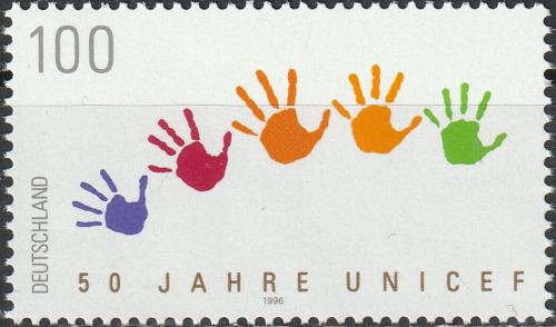 Potov znmka Nemecko 1996 UNICEF, 50. vroie Mi# 1869 - zvi obrzok
