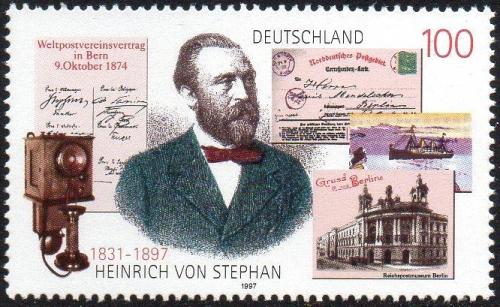 Potov znmka Nemecko 1997 Heinrich von Stephan Mi# 1912 - zvi obrzok