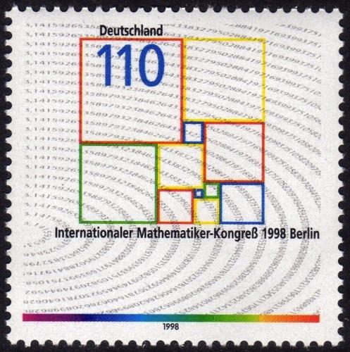 Potov znmka Nemecko 1998 Matematick kongres Mi# 2005 - zvi obrzok