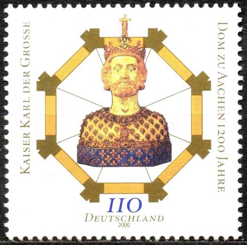 Poštová známka Nemecko 2000 Aachenská katedrála, 1200. výroèie Mi# 2088