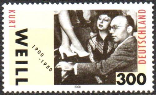 Poštová známka Nemecko 2000 Kurt Weill, skladatel Mi# 2100