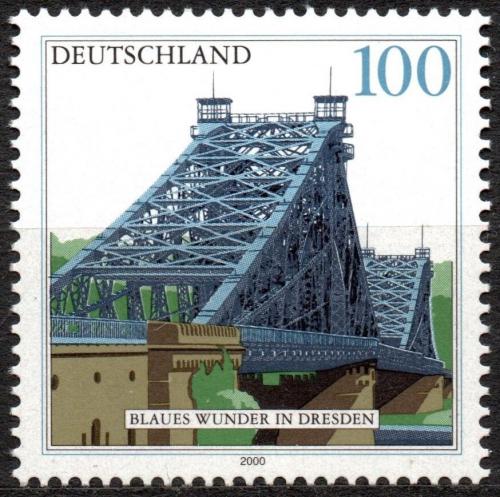 Potov znmka Nemecko 2000 Most Blaues Wunder v Dranech Mi# 2109