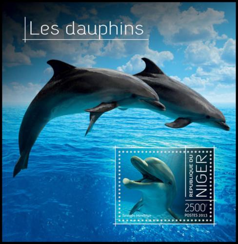 Poštová známka Niger 2013 Delfíny Mi# Block 255 Kat 10€