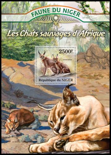 Poštová známka Niger 2013 Divoké maèky Mi# Block 166 Kat 10€ 