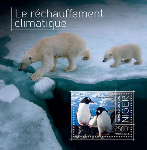Poštová známka Niger 2013 Globální oteplování Mi# Block 252 Kat 10€
