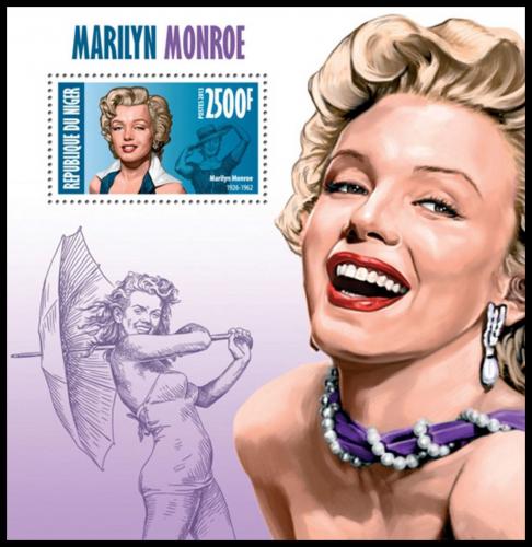Poštová známka Niger 2013 Marilyn Monroe Mi# Block 211 Kat 10€