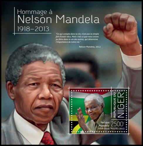 Poštová známka Niger 2013 Nelson Mandela Mi# Block 266 Kat 10€