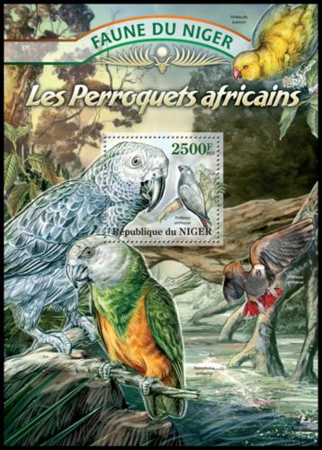 Poštová známka Niger 2013 Papagáje Mi# Block 156 Kat 10€