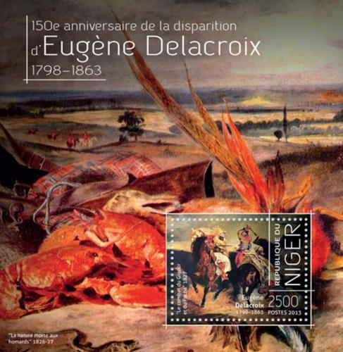 Poštová známka Niger 2013 Umenie, Eugene Delacroix Mi# Block 263 Kat 10€