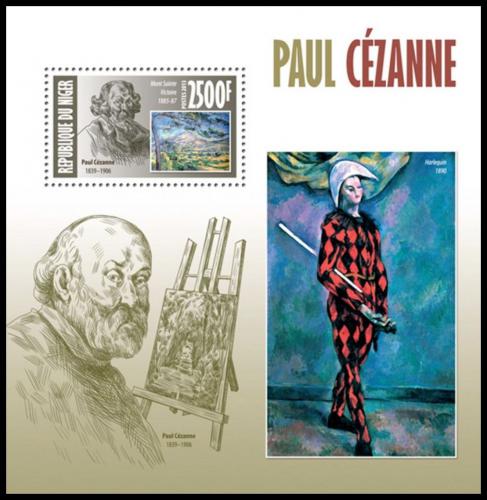 Poštová známka Niger 2013 Umenie, Paul Cézanne Mi# Block 208 Kat 10€