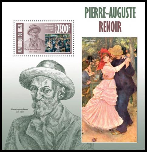 Poštová známka Niger 2013 Umenie, Pierre-Auguste Renoir Mi# Block 209 Kat 10€