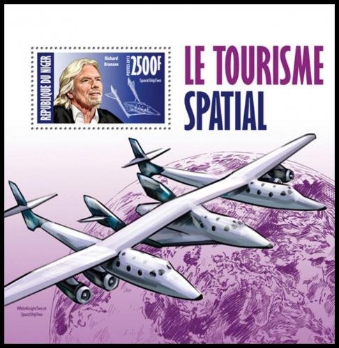 Poštová známka Niger 2013 Vesmírná turistika Mi# Mi# Block 206 Kat 10€