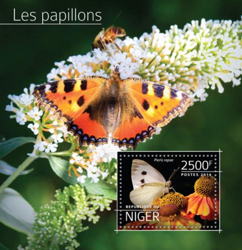 Poštová známka Niger 2014 Motýle Mi# Block 379 Kat 10€ 