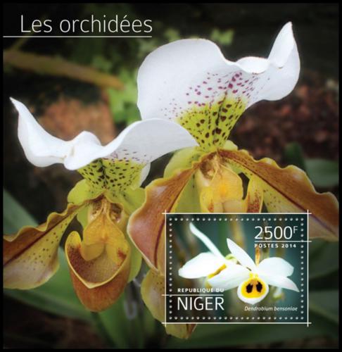 Poštová známka Niger 2014 Orchideje Mi# Block 378 Kat 10€