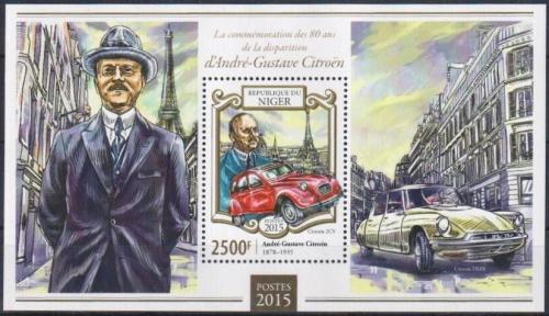 Poštová známka Niger 2015 Automobily Citroen Mi# Block 417 Kat 10€ 