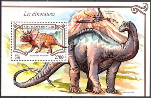 Poštová známka Niger 2015 Dinosaury Mi# Block 450 Kat 11€ 