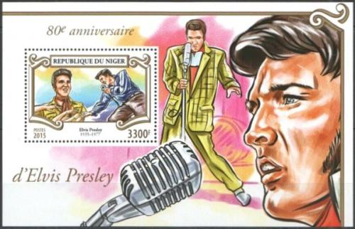 Poštová známka Niger 2015 Elevys Presley Mi# Block 468 Kat 13€