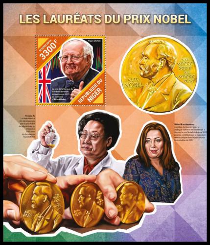 Poštová známka Niger 2015 Laureáti Nobelovy ceny Mi# Block 493 Kat 13€
