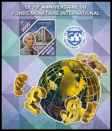 Poštová známka Niger 2015 Mezinárodní mìnový fond Mi# Block 488 Kat 11€