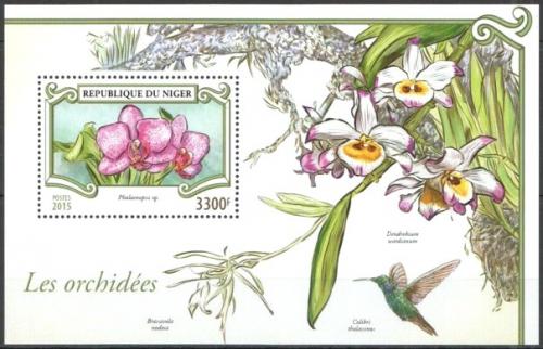 Poštová známka Niger 2015 Orchideje Mi# Block 466 Kat 13€