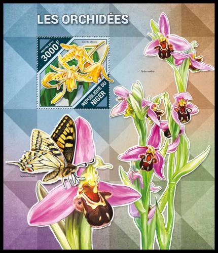 Poštová známka Niger 2015 Orchideje Mi# Block 477 Kat 11€