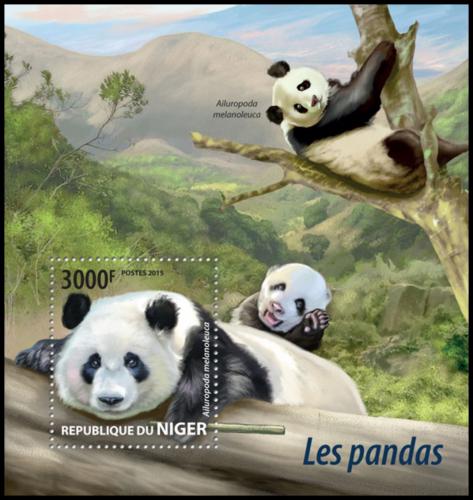 Poštová známka Niger 2015 Pandy Mi# Block 439 Kat 12€
