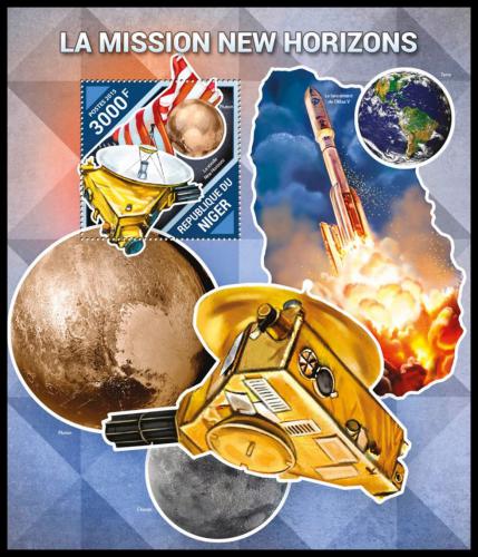Poštová známka Niger 2015 Vesmírná mise New Horizons Mi# Block 492 Kat 11€