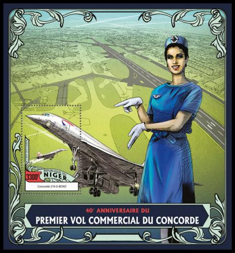 Poštová známka Niger 2016 Concorde Mi# Block 519 Kat 13€