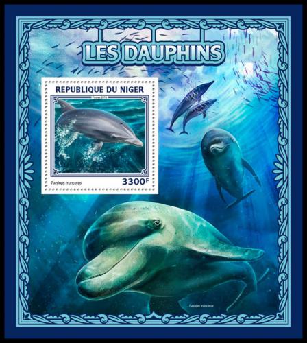 Poštová známka Niger 2016 Delfíny Mi# Block 620 Kat 13€