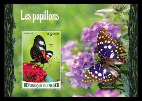 Poštovní známka Niger 2016 Motýli Mi# Block 526 Kat 10€
