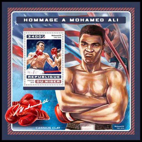 Poštová známka Niger 2016 Muhammad Ali, box Mi# Block 636 Kat 13€
