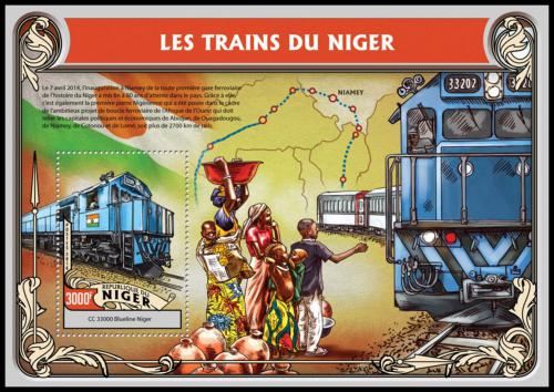 Poštová známka Niger 2016 Nigerská železnice Mi# Block 560 Kat 12€