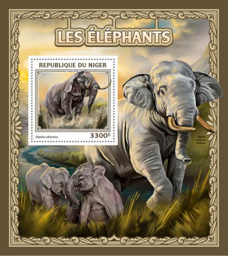 Poštová známka Niger 2016 Slony Mi# Block 616 Kat 13€