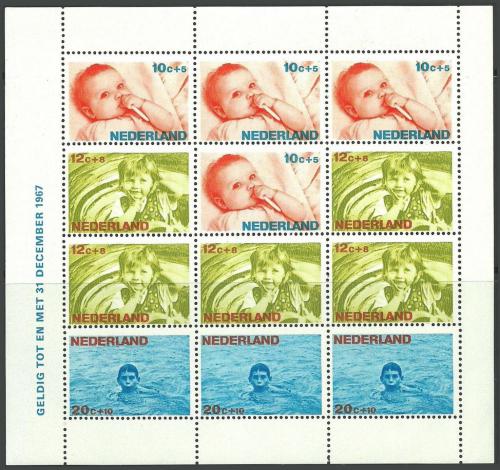 Poštová známka Holandsko 1966 Dìti Mi# Block 5