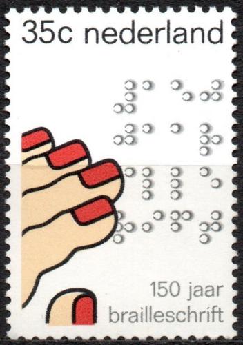 Poštová známka Holandsko 1975 Braillovo písmo, 150. výroèie Mi# 1057