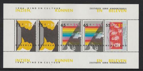 Poštová známka Holandsko 1986 Dìti a kultura Mi# Block 29 Kat 5€