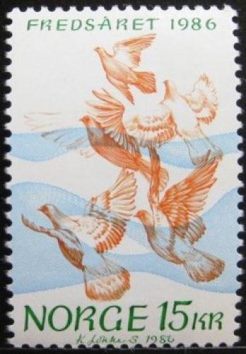 Poštová známka Nórsko 1986 Medzinárodný rok míru Mi# 960