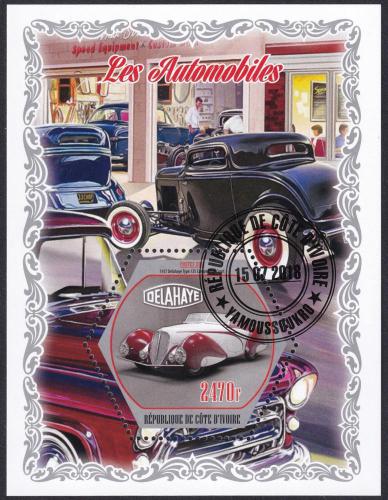 Potov znmka Pobreie Slonoviny 2018 Klasick automobily 1B Mi# N/N