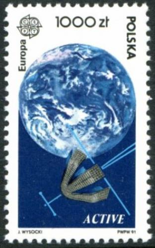 Poštová známka Po¾sko 1991 Európa CEPT, prieskum vesmíru Mi# 3331