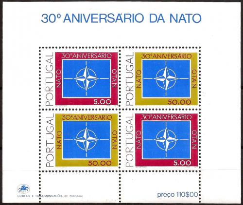 Poštová známka Portugalsko 1979 Výroèí NATO Mi# Block 26