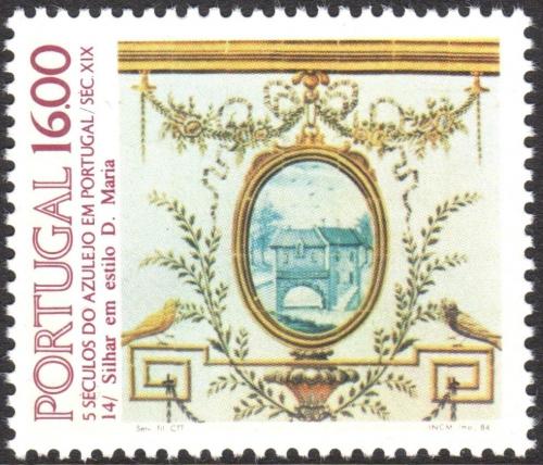 Poštová známka Portugalsko 1984 Ozdobná kachle, azulej Mi# 1640 