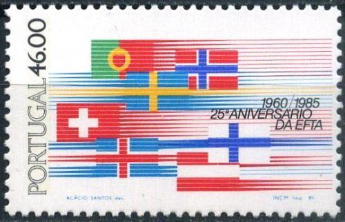 Poštová známka Portugalsko 1985 EFTA, 25. výroèie Mi# 1655