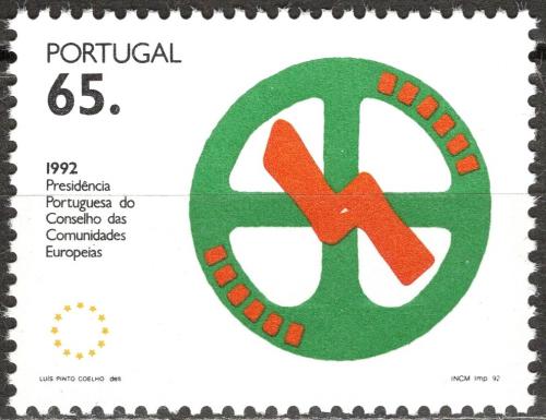 Poštová známka Portugalsko 1992 Pøedsednictví v EU Mi# 1894