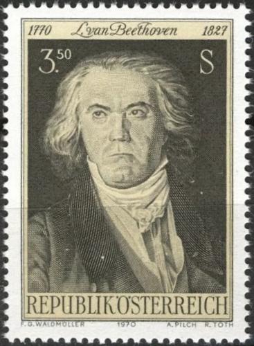 Potov znmka Raksko 1970 Ludwig van Beethoven Mi# 1352