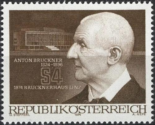 Potov znmka Raksko 1974 Anton Bruckner, skladatel Mi# 1443